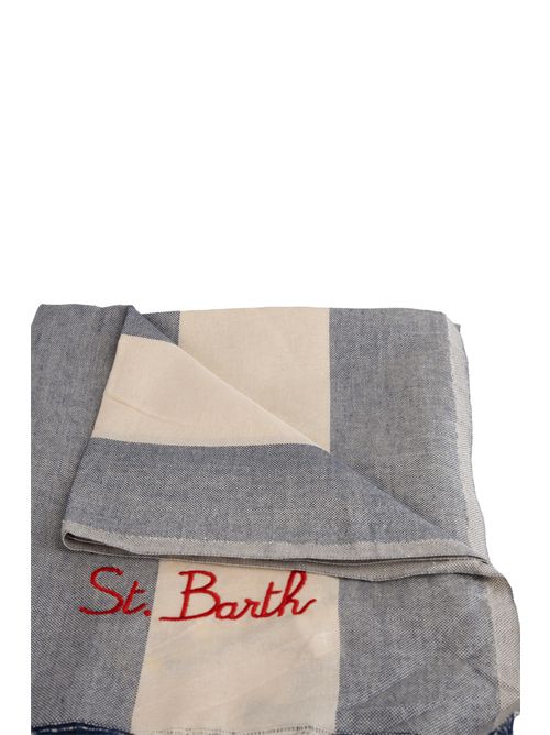 Telo mare Foutas Saint Barth a righe cotone blu Mc2 Saint Barth | FOUTAS LIGHT N01467H STRIPES POP V61 EMB